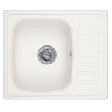 Мойка для кухни Granula 5801, АРКТИК (БЕЛЫЙ), гранит — 