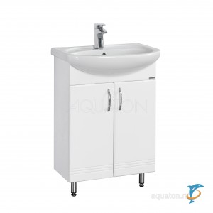 Тумба с раковиной Aquaton Онда 60 белая  (1A122801ON010 + Aquaton_1WH110195)