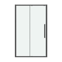 Душевая дверь в нишу GROSSMAN Cosmo 130х195 графит сатин, стекло прозрачное — 