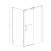  Душевое ограждение Azario VANCOUVER 800х1200х2000 R, без поддона, прозрачное стекло 8 мм, цвет профиля серебро (AZ-NKF1131 R 800)