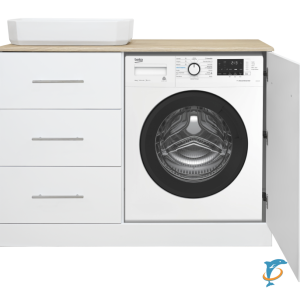 Тумба с раковиной Misty Респект 110 с 3 ящ. под стиральную машину левая (Э-Рес01110-13ЯЛ+Misty_MU0084B-GW)