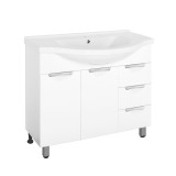 Тумба для комплекта Style Line Жасмин 100 с 3-мя ящиками — Тумба "Жасмин 100" (3 ящ.) под умывальник Эльбрус 100 ЛС-00000585 + 1WH110255