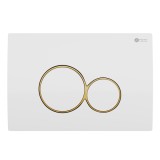 Клавиша смыва для инсталляции Point Виктория, белая/золото, PN44061WG &mdash; 