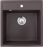 Односекционная мойка с отверстием под смеситель ULGRAN U-406 шоколад — 