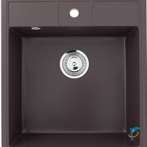 Односекционная мойка с отверстием под смеситель ULGRAN U-406 шоколад (U-406-345)