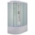 Душевая кабина Loranto 1180x780x2150 правосторонняя, белое заднее стекло, поддон 40 см, матовое стекло 4 мм, профиль белый (CS-887EDTM/W-120)