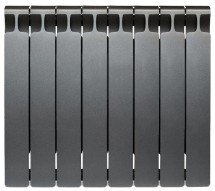 Биметаллический радиатор Rifar Monolit 500 8 секций RAL 7012 (Титан) — 