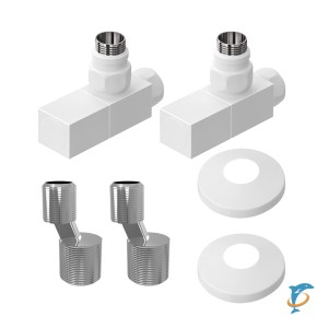 Комплект подключения Lemark LM03412SW с квадратными вентилями, белый (LM03412SW)