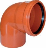 Отвод канализационный Ф160-90* (Политек) наружный — Отвод канализационный Ф160-90* (Политек) наружный