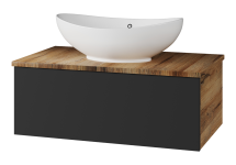 Тумба для комплекта Misty Ива 80 графит, каштан, 1 ящик — 