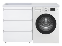 Тумба с раковиной Misty Чегет 130L под стиральную машину левая — 