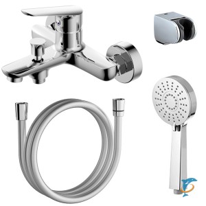 Смеситель для ванны AZARIO CAMPO с ручным душем, керамический картридж, хром (AZ-KX238275C)  (AZ-KX238275C)