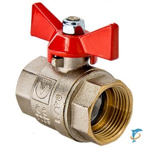 Кран шаровый VALTEC VT.217.N 3/4 г/г бабочка   (VT.217.N.05)