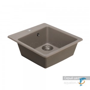 Мойка для кухни из литого мрамора Aquaton Парма квадратная серый шелк 1A713032PM250  (1A713032PM250)