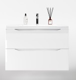 Тумба для комплекта Style Line Марелла 80 подвесная, белая, антискрейтч глянец — 