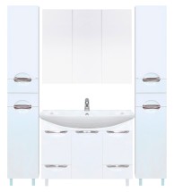 Мебель для ванной Misty Лаванда 105 с двумя ящиками и двумя пеналами — Мебель для ванной Misty Лаванда 105 с двумя ящиками и двумя пеналами