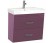 Тумба для комплекта Misty Джулия Qvatro 75 подвесная с 2 ящиками конус сиреневая