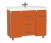 Тумба для комплекта Misty Джулия Qvatro 90 с 3-мя ящиками оранжевая