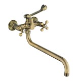 Смеситель для ванны HAIBA HB2619-4 длинный излив, латунь, бронза — 