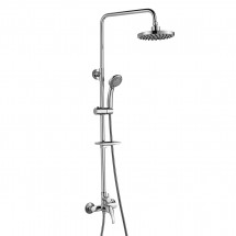 Смеситель Rossinka A35-45 для душа с регулируемой высотой штанги и лейкой &quot;Тропический дождь&quot; — 