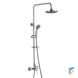 Смеситель Rossinka A35-45 для душа с регулируемой высотой штанги и лейкой "Тропический дождь"  (A35-45)