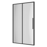 Дверь в нишу Niagara Nova NG-84-L12FHB (120х195) раздвижная(левая) черный матовый, стекло рифленое &mdash; 