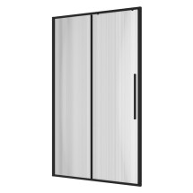 Дверь в нишу Niagara Nova NG-84-L12FHB (120х195) раздвижная(левая) черный матовый, стекло рифленое &mdash; 