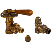 Комплект угловых вентилей RETROstyle RS 217B 3/4 + v 672 3/4 + VZD — 