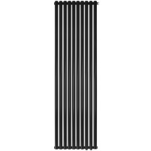 Стальной трубчатый радиатор STOUT TUBE ROUND нижнее правое подключение 10 секций R40 1-1750-10 RT RAL9005, STR401175010RTRAL9005 &mdash; 