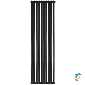 Стальной трубчатый радиатор STOUT TUBE ROUND нижнее правое подключение 10 секций R40 1-1750-10 RT RAL9005, STR401175010RTRAL9005  (STR401175010RTRAL9005)