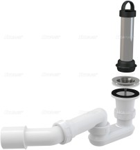 Выпуск с гидрозатвором Alca Plast A462 ф50 — Выпускной комплект с гидрозатвором и коленом