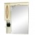 Зеркало со шкафом Мисти (Misty) Монако 70 левое белая патина/стекло