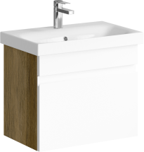 Тумба с раковиной Aqwella Smart 60 подвесная дуб балтийский — 