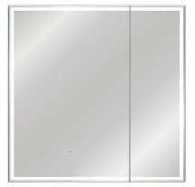 Зеркало-шкаф El Fante Квартет 80х80 с подсветкой, сенсор на зеркале — Зеркало-шкаф Каре 60х80 с подсветкой, сенсор на зеркале