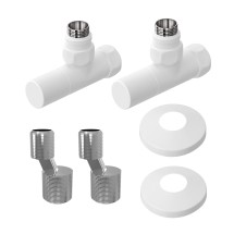 Комплект подключения Lemark LM03412RW с круглыми вентилями, белый — 