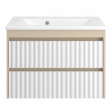 Тумба под раковину Brevita Balaton 80 подвесная белая, бежевая — 