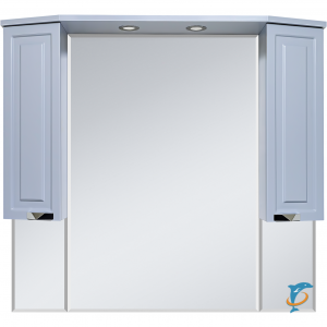 Зеркало со шкафом Misty Терра 110 серый  (П-Тер02110-0501)