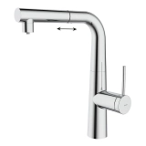 Смеситель для кухни Iddis Pure PURSBPFi05N выдвижной излив, с подключением фильтра, хром &mdash; Смеситель для кухни,  Edifice, белый, IDDIS, ED5WBSGi05