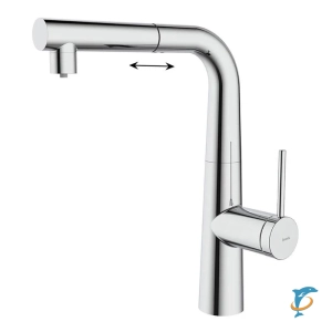 Смеситель для кухни Iddis Pure PURSBPFi05N выдвижной излив, с подключением фильтра, хром  (Edifice ED5WBSGi05)