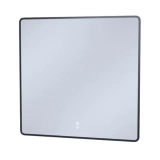 Зеркало Iddis Cloud CLX80T0i98, 80 см, LED-подсветка, сенсорный выключатель, с обогревом, черная окантовка &mdash; Смеситель для душа Vinsente, IDDIS, VINSB00i03
