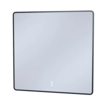 Зеркало Iddis Cloud CLX80T0i98, 80 см, LED-подсветка, сенсорный выключатель, с обогревом, черная окантовка &mdash; Смеситель для душа Vinsente, IDDIS, VINSB00i03