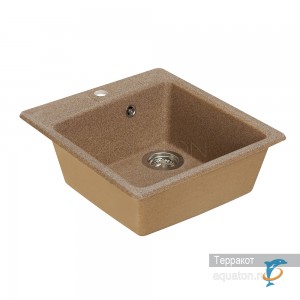 Мойка для кухни из литого мрамора Aquaton Парма квадратная терракотовая 1A713032PM270  (1A713032PM270)