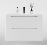 Тумба для комплекта Style Line Марелла 80 подвесная, белая, антискрейтч матовый — 