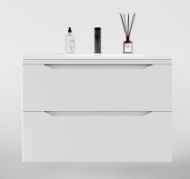 Тумба для комплекта Style Line Марелла 80 подвесная, белая, антискрейтч матовый — 