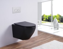 Унитаз подвесной ESBANO AZALEA черный матовый — 