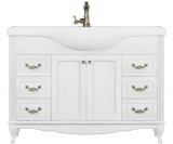 Тумба для комплекта ValenHouse Эллина 120 белая, фурнитура бронза — 