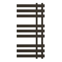 Электрический полотенцесушитель STOUT NEOSOUL quadro 100х50 , черный матовый — 