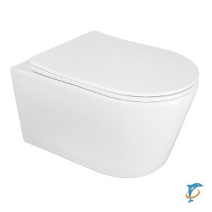 Унитаз подвесной Azario Ollin 360х535х371 безободковый, слив "Торнадо" (AZ-0513R)  (AZ-0513R)