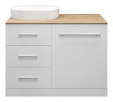 Тумба с раковиной Misty Респект 120 с 3 ящ. под стиральную машину левая — 