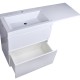 Тумба с раковиной El Fante Даллас 150 Люкс PLUS напольная 2 ящика белая  (СС-00002303+СС-00002300)
